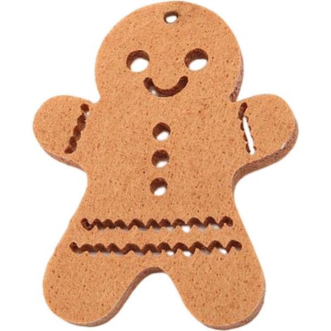 10er-Pack Weihnachtsschmuck aus Filz: Lebkuchenmännchen und Schneeflocken, Vliesstoff, zum Aufhängen, für Weihnachtsbaum, Heimpartys, benutzerfreundlich, effizient, mehrfarbig (1/5)