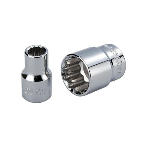 Vaso dodecagonal 3/4" 24mm, Honiton, herramienta profesional para apriete y aflojado de tuercas, alta precisión, resistencia superior y durabilidad en trabajos mecánicos y automotrices.