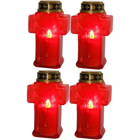 4pièces Bougies LED Électroniques Croix Décoratives pour (1/5)