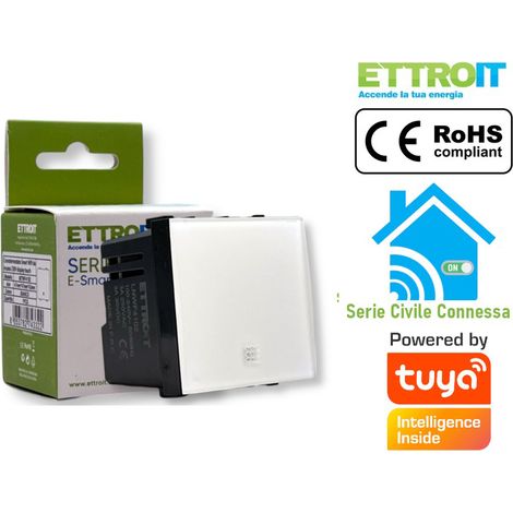 ETTROIT Termostato programmabile da Incasso 230V display touch compatibile con supporto LIVING (2 moduli) - LN4102 (1/5)
