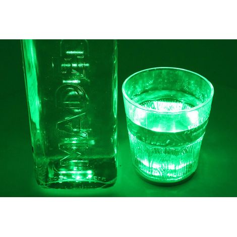 2 PZ Luci LED Sottobottiglia Sottobicchiere Verde Decorazione Festa Matrimonio (1/3)