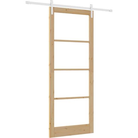 Maison Exclusive - Schiebetür ORKDAL Natur 93 x 232 cm Massivholz