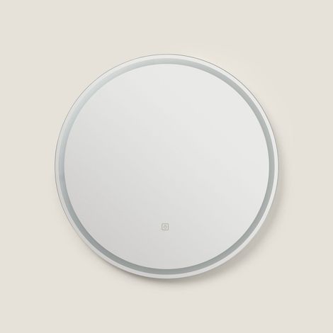 Specchio Bagno Jizan con Luce LED e Antiappannamento Ø60 cm  4000K Bianco Naturale