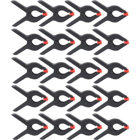 Lot de 30 pinces à ressort robustes pour toiles de fond en mousseline (6,5 cm) pour studio photo, toiles, travaux manuels ou usage domestique (max. 2,5 cm) (1/5)