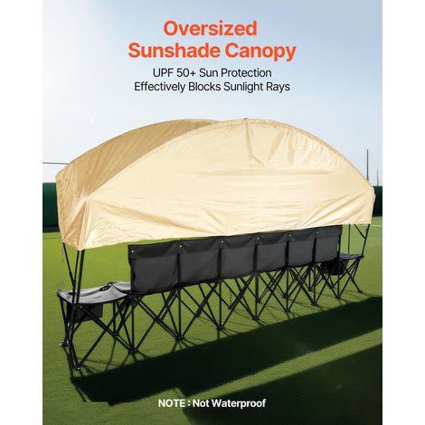 Banc pliant portable à 6 places banc de camping pliable avec (1/5)