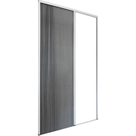 ZANZARIERA PLISSETTATA PER PORTA cm 150 x 240 marrone - apert.lat..