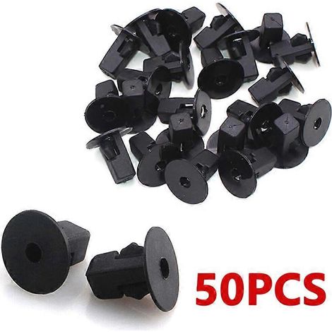 50 fixations pour pare-chocs de voiture, rivets de retenue à trou de 9 mm, clips de fixation pour garnitures de portières et d'ailes. Accessoires de fixation pour voiture. (1/5)