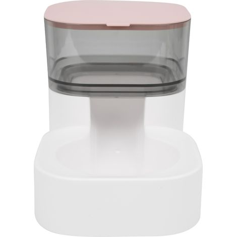 Distributeur automatique d'eau et de nourriture pour chiens et chats de taille moyenne et petite (rose) (1/5)