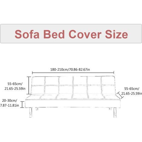 Housse de canapé sans accoudoirs, housse de canapé futon en polyester élasthanne, antidérapante, élastique et pliable pour canapé universelle, housse de protection pour meubles (géométrie) (1/5)