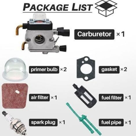 Kit Carbu STIHL FS38/55/45/46 FC55 KM55 HS45 – Joint, Bougie, Filtres Air & Essence Inclus (1/5)