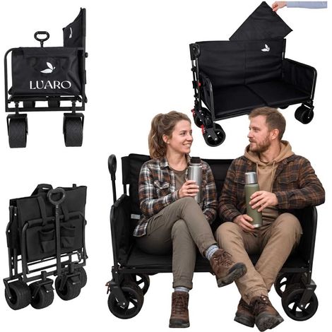 Folding Transport Cart with Seat and Backrest (1/5)