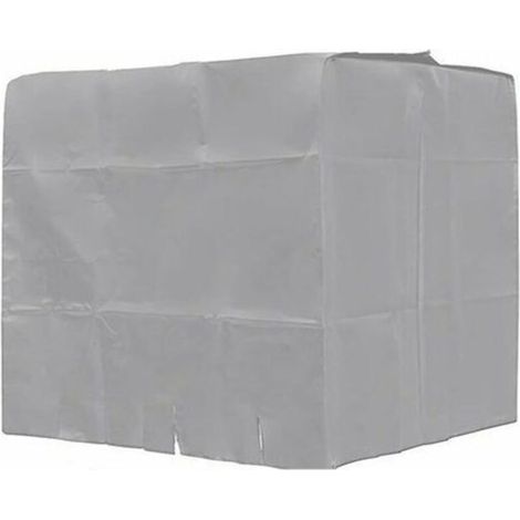 Bâche de réservoir d'eau, SL.GT Bâche Couverture Réservoir IBC pour Cuve 1000L, Capôt de Protection Container Citerne Eau, Anti-poussière Anti-UV Anti-Pluie, 120x100x116cm (Gris)