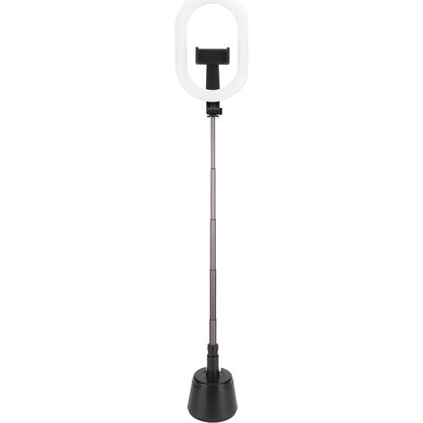360° drehbares Teleskopstativ mit faltbarer LED-Lampe und Smartphone-Halterung für Live-Streaming (1/5)