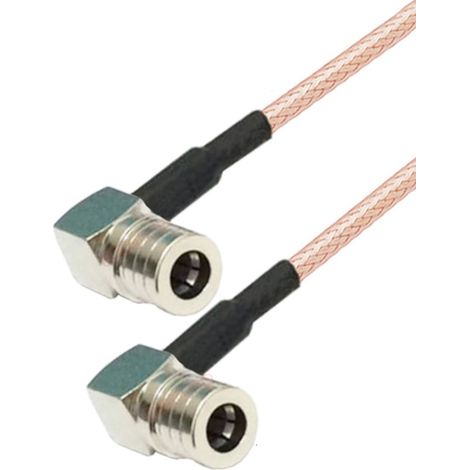 Anschlusskabel mit QMA-Stecker / abgewinkelter QMA-Stecker, RG316, 2 m