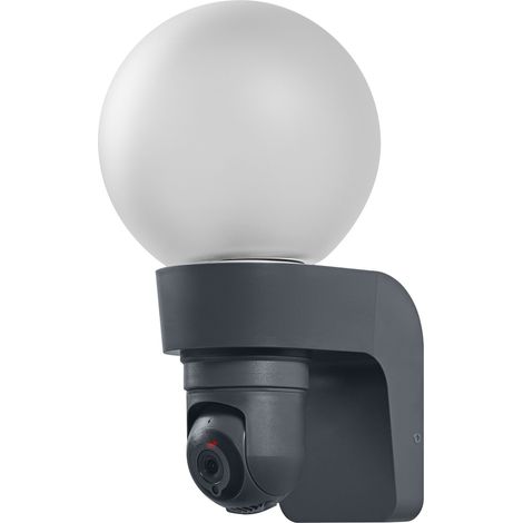 OSRAM Applique extérieur SMART+ avec caméra,culot E27,fonction track & trace,diffuseur en verre robuste,haut-parleur intégré,carte mémoire,technologie WiFi intelligente,longue durée de vie, IP44
