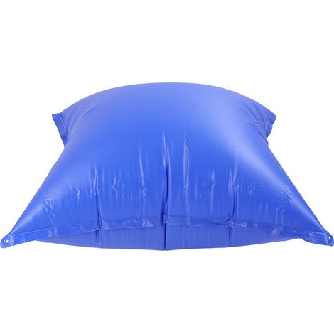 Coussin gonflable de protection piscine hors-sol extérieure PVC épais 120 cm carré bleu foncé avec corde et adhésif hivernage (1/5)
