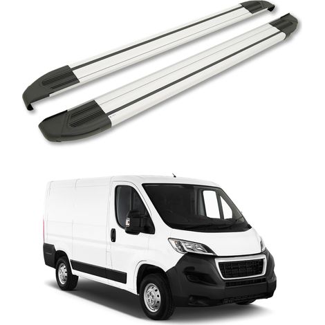 TURTLE kompatibel mit Peugeot Boxer 2006-2025 / Lange Version Trittbrett Brillant Grau (1/4)