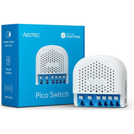 Aeotec Pico Switch, Zigbee 3.0, Smart Incasso Relè per commutazione, 16 A, misurazione della corrente, controllo della scena, ripetitore, hub necessario, Works-with-SmartThings, homey, Alexa, HA (1/5)