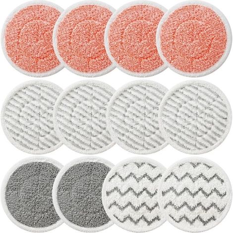 XKITP7000 – Lot de 12 tampons de Rechange pour Balai Vapeur Shark S7001 S8201 S8001 S7201 S7000 S7000AMZ S7001TGT Series – Tampons de Balai à récurer à Vapeur et à récurer Tout-en-Un, modèle de pièce