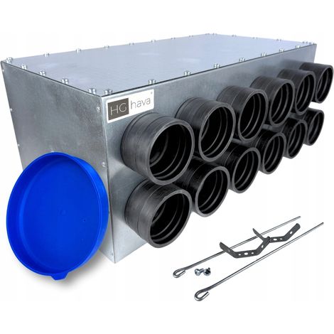 Boîte de distribution de ventilation FI 160 pour tuyau 12X FI 75 (1/5)