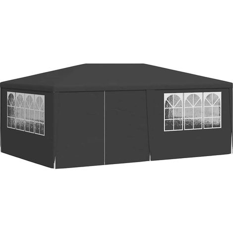 Tente de réception, Pavillon, Pergola, Tente de jardin, et parois latérales 4x6 m Anthracite 90 g/m² OIB7440E (1/5)