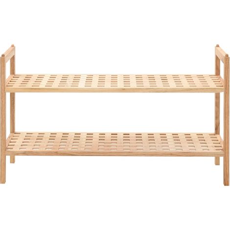 Scarpiera  Mobile per scarpe in Legno Massello di Noce 69x26x40 cm (1/5)