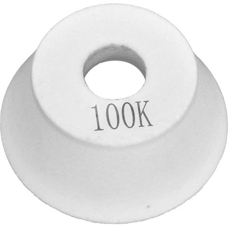 Meule boisseau évasée en corindon blanc, dureté élevée, excellente résistance à l'usure, grain 100, pour meuleuse, disque de ponçage durable, haute performance. (1/5)