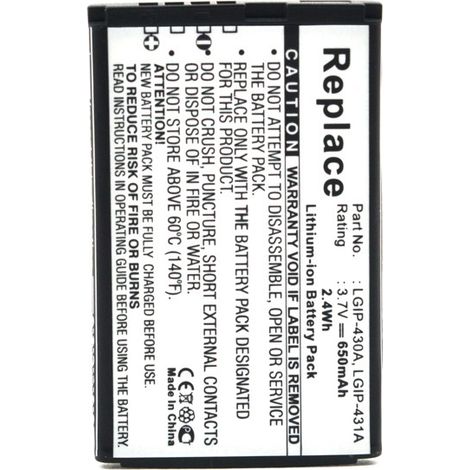 NX - Batterie téléphone, smartphone, GSM pour LG 3.7V 650mAh - LGIP-411ALGIP-430ALGIP- (1/4)