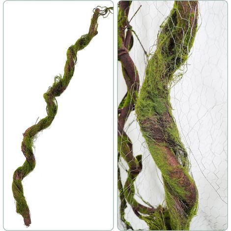 190cm/74.8inch Lin Soie Gros Tronc d'arbre Artificiel Pliable Faux Branches d'arbre Vigne Guirlande Plantes de Raisin Vert Rattan pour 3D Mur Suspendu Jardin extérieur Maison Halloween décoration (1/5)