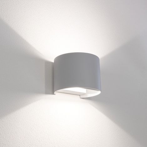 Century APPLIQUE BIDIREZIONALE TONDO A LED UP&DOWN+ 10 W-800 lm-3.000K/4.000K/6500K Col. Grigio