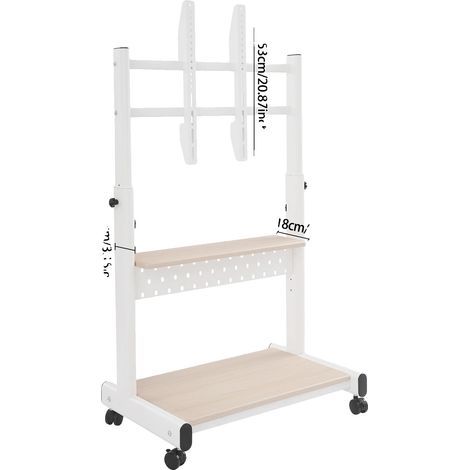 Meuble TV, Hauteur Réglable, Design Mobile, BLANC (1/2)