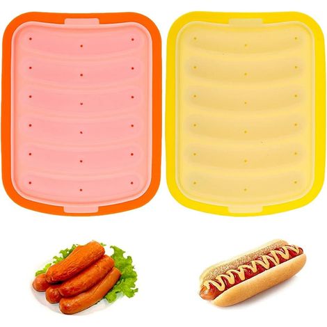 Moule à saucisses en silicone, moule à hot-dogs, moule à saucisses pour la cuisine (1/5)