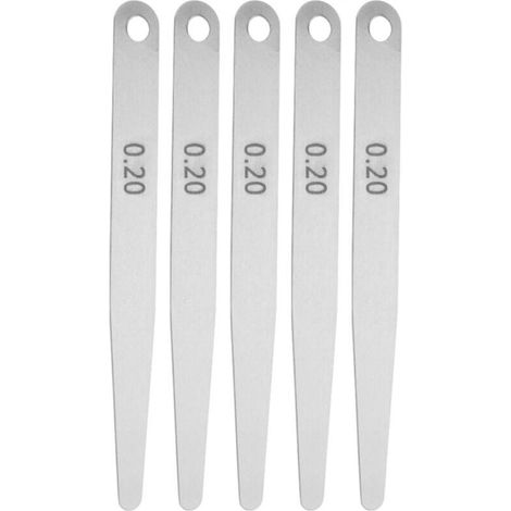 5 Pieces 0.2" Stainless Steel Thickness Gauge Ruler, Tapered Thickness Gauge Ruler Welding Inspection Tool, Metric Fill Thickness Gauges for (0.2) (1/5)