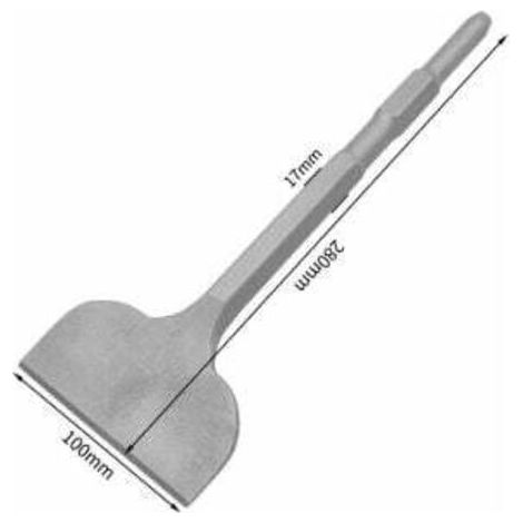 Burin, broche et ciseau de maçon Burin Plat 17x100 X 280mm - Idéal Pour Enlever Le Béton Et La Maçonnerie - Sds Hexagol Extra Hardened Tip - Burinage Avec Un Marteau De Démolition Burin - Burin De Bê