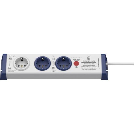 interBär 8110-002.01 Multipresa 3 scomparti Bianco, Blu Schuko 1 pz.