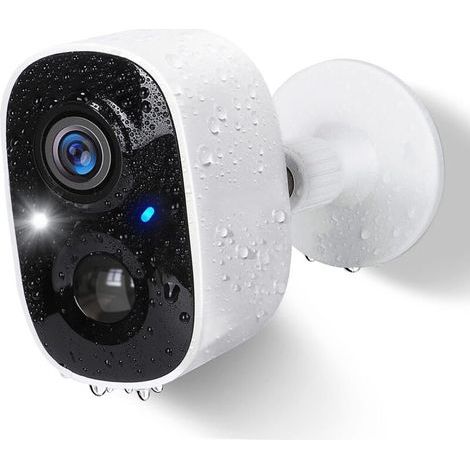 Caméra Surveillance WiFi Extérieure sans Fil Batterie. HD Intérieure IP avec Vision Nocturne Couleur. Détection de Mouvement PIR. Détection AI. Audio Bidirectionnel. Sirène. IP65 étanche (1/3)
