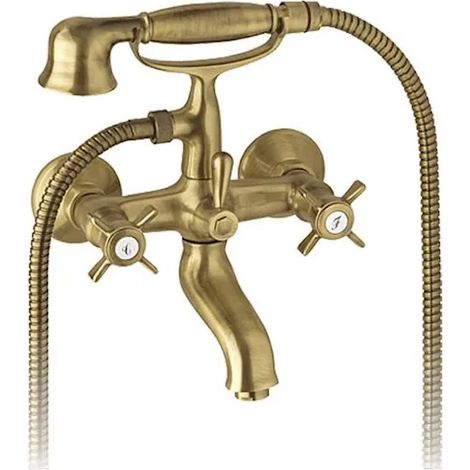 Badewannenarmaturen mit Brause Bronze Retro