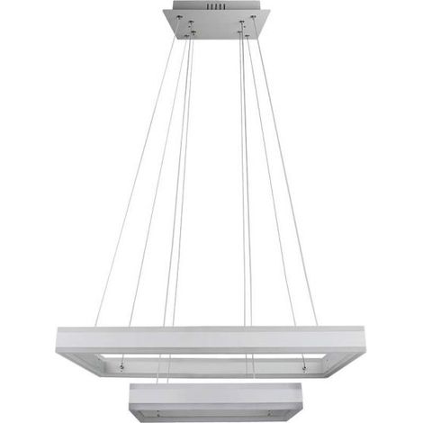 V-TAC Lampadario LED a Sospensione con 2 Rettangoli 113W in Metallo Bianco Bianco Caldo Dimmerabile (1/5)