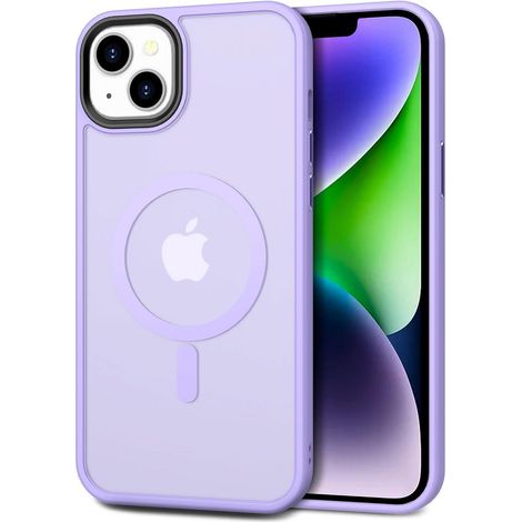 Handyhülle Kameraschutz MagSafe Stoßfest iPhone 13 14 Hell Violett (1/5)