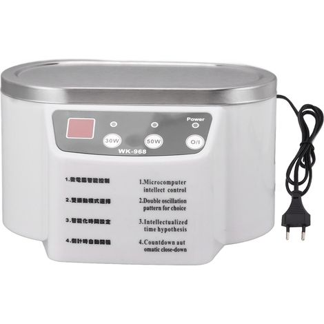 Nettoyeur à ultrasons tactile WK968 pour bijoux, circuits imprimés, verres et quincaillerie - Prise UE 220 V (1/5)