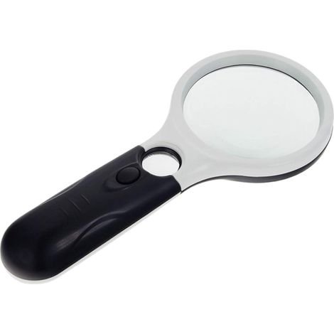 Loupe Éclairante à Double Lentille en Portable Puissantes Lampes à LED Éclairé une à Main 3 Verre (1/4)