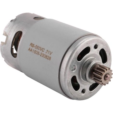 Moteur à courant continu GRS550VC à 14 dents, 21 500-29 000 tr/min, pour perceuse, scie électrique rechargeable et visseuse. Alimentation : lithium, 21 V CC. (1/5)
