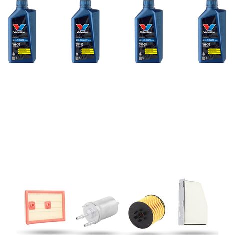 Kit tagliando 4 FILTRI e 4L OLIO compatibile con Audi A3 II (8P1,8PA) 1.6 Fsi 85kw dal 2003 al 2007 (1/5)