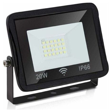 Projecteur extérieur LED Hengda, 1700 lm, 6000 K, étanche IP66, 20 W, blanc froid – noir