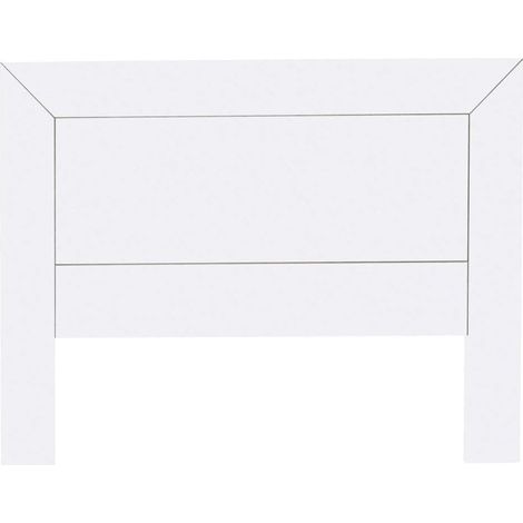 Cabecero para Somier de 135 cm Realizado en Madera de Pino Macizo y MDF Color Blanco Lacado Serie Kalpe Medidas (110x145x2) cm (altoxanchoxfondo)