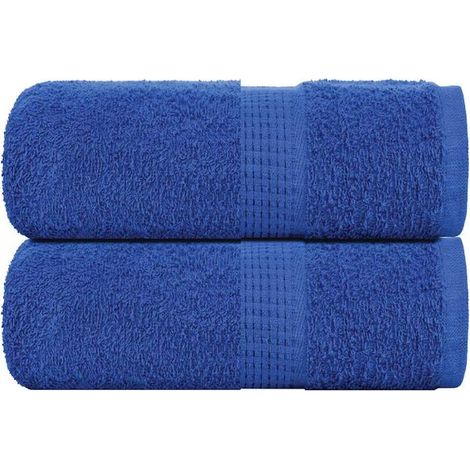 Ensemble de deux serviettes de bain FROGN, bleues, 30x30 cm, 360 g/m² (1/5)