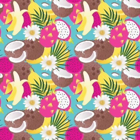 Tela decorativa para exteriores Oxford - Motivo Frutas Exóticas I DR241 (1/5)