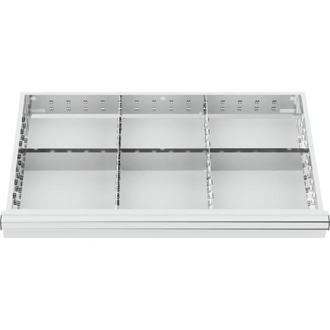 STIER Schubladeneinteilung Metalleinteilung BLH 75 mm Innenmaß 800x450 mm 6 Fächer (1/4)