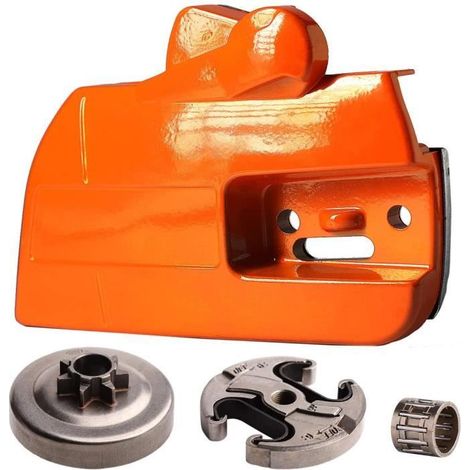 Tronçonneuse Couvercle latéral d\'embrayage de Frein de chaîne et Tambour d\'embrayage .325\"7T pour Husqvarna 340 345 346 350 (1/4)