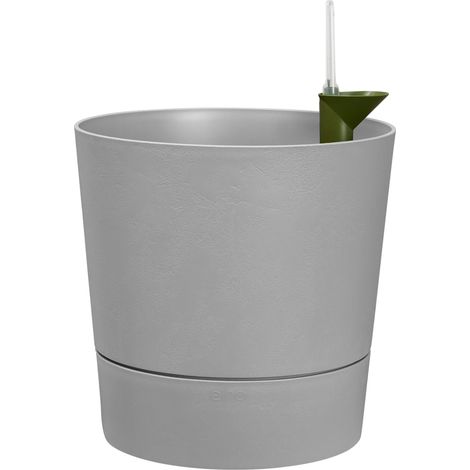 Pot Elho Aqua Care Rond 30cm Pot Auto-arrosant Design Ciment Clair - Elho (1/5)